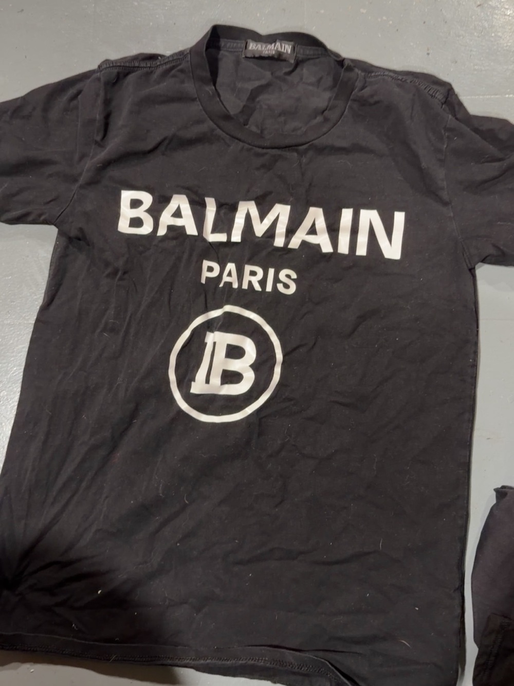 Balmain Paris Black Logo Tee